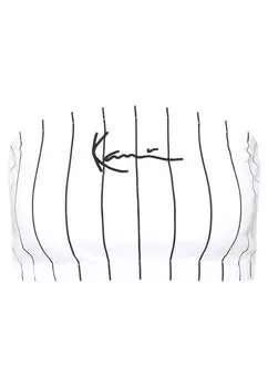 Верх бикини SMALL SIGNATURE ZEBRA TRIANGLE Karl Kani, белый