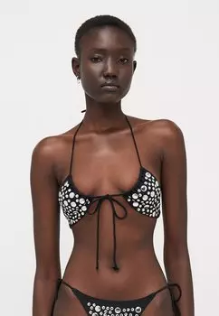 Верх бикини STUDDED WITH RUCHING Jaded London, черный