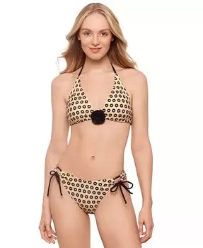 Верх бикини-трансформер Rosette и плавки с завязками по бокам для юниоров Salt + Cove, коричневый/бежевый