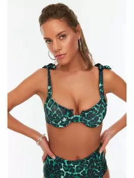 Верх бикини trendyol, зеленый