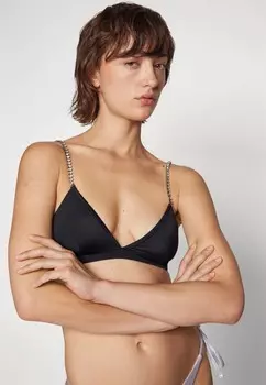 Верх бикини TRIANGOLO MOSCHINO, черный