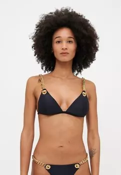 Верх бикини TRIANGOLO MOSCHINO SWIM, черный