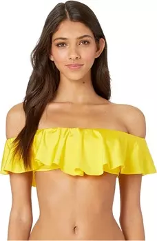Верх бикини Trina Turk Indo Solids Off-the-Shoulder Bandeau, цвет Sunshine