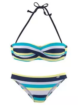 Верх бикини Venice Beach, цвет marine/gelb/gestreift