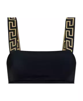 Верх бикини Versace, черный