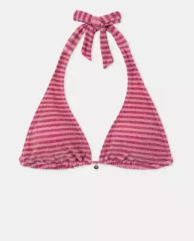 Верх бикини в полоску с люрексом Green Coast, сиреневый