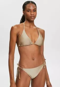 Верх бикини WATTIERTES TRIANGLE Esprit, цвет toffee