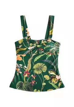 Верх бикини WIDE STRAP TUMMY CONTROL BANDEAU TALL Next, зеленый