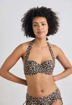 Верх бикини WIRE BANDEAU TOP THORA LASCANA, коричневый