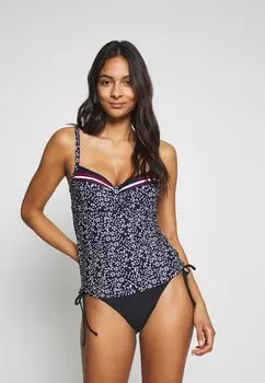 Верх бикини Wire Tankini LASCANA, темно-синий