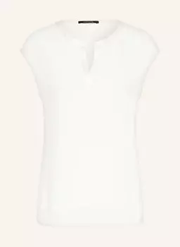 Верх блузки из микса материалов Comma, белый