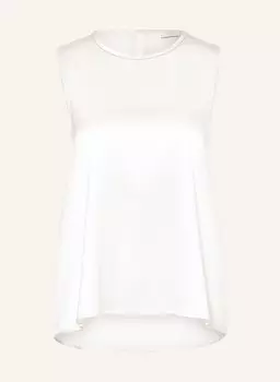 Верх блузки из шелка с драгоценными камнями Peserico, бежевый