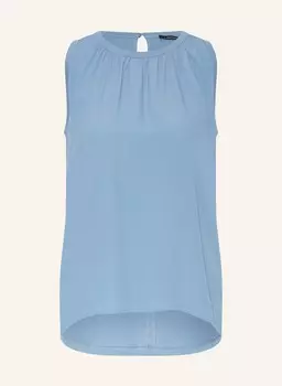 Верх блузки из смеси материалов с шелком Luisa Cerano, синий