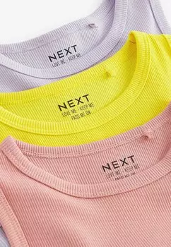 Верх Boxy 3 Pack Regular Fit Next, розовый фиолетово-желтый