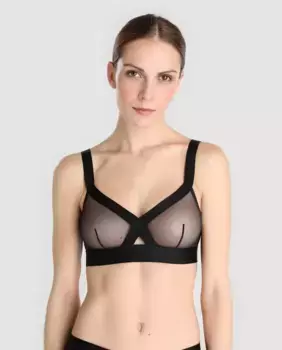 Верх бралетта Sheers Dkny без косточек, черный