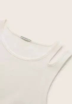 Верх Cropped TOM TAILOR, шерсть белого цвета
