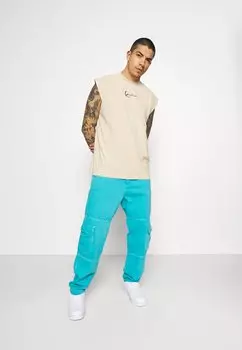 Верх ФУТБОЛКА SMALL SIGNATURE Karl Kani, песочный