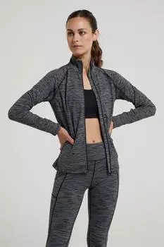 Верх IsoCool со средней степенью застежки-молнии с полной застежкой Bend and Stretch Mountain Warehouse, черный