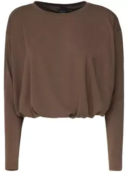 Верх из драпированного джерси PINKO, коричневый