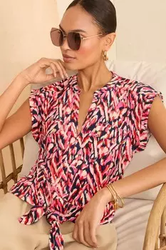 Верх из джерси с завязками спереди Love & Roses, розовый