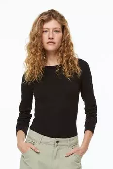Верх из смесового модала H&M, черный