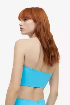 Верх купальника-бандо с мягкой подкладкой H&M, бирюзовый
