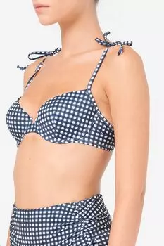 Верх купальника Seychelles в клетку Hunkemoller, белый