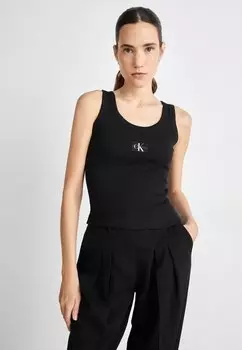 Верх LABEL TANK Calvin Klein Jeans, черный