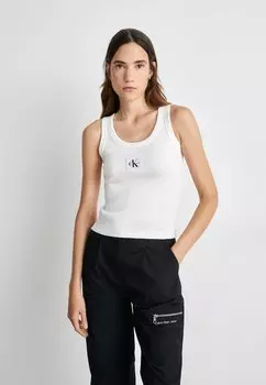 Верх LABEL TANK Calvin Klein Jeans, ярко-белый