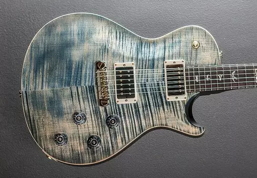 Верх Mark Tremonti Signature Stoptail 10 - Выцветший китовый синий PRS Mark Tremonti Signature Stoptail 10 Top - Faded Whale