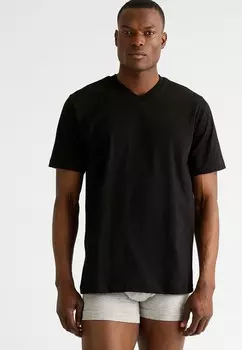 Верх пижамы AMERICAN V-NECK MPACK:2 Schiesser, черный