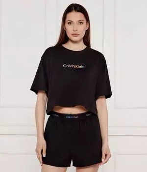 Верх пижамы Cropped fit Calvin Klein Underwear, черный