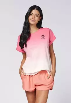 Верх пижамы IM DIP-DYE-LOOK MIT STICKEREI Chiemsee, розовый