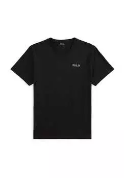 Верх пижамы из жидкого хлопка BCI Polo Ralph Lauren, черный