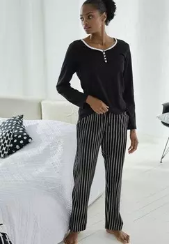 Верх пижамы LASCANA, черный