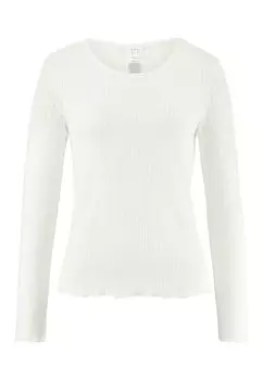 Верх пижамы LOUNGE hessnatur, белый