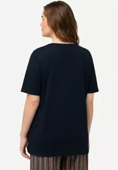 Верх пижамы PURE DREAMS SHORT SLEEVE Ulla Popken, темно-синий