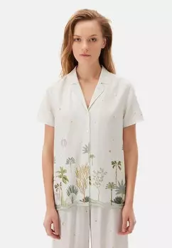Верх пижамы SHORT SLEEVE PALM TREE REGULAR DAGI, кремовый