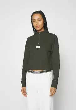 Верх пижамы Tommy Jeans ВАФЛЯ, цвет dark army