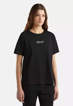 Верх пижамы WITH LOGO PRINTED United Colors of Benetton, черный