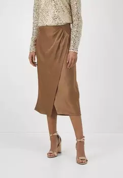 Верх с клапаном YAS ЮБКА YASPISTA DRAPE MIDI, цвет toasted coconut