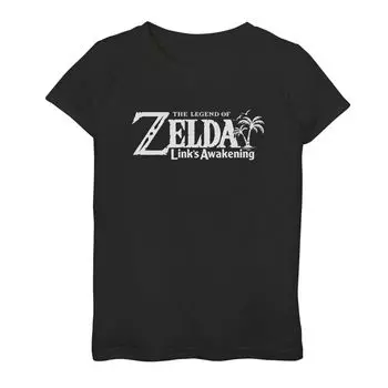 Верх с логотипом Nintendo Legend Of Zelda Link's Awakening для девочек 6–16 лет Licensed Character, черный