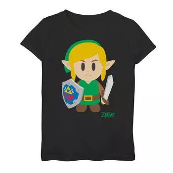 Верх с мультфильмом Nintendo Legend Of Zelda Link's Awakening для девочек 6–16 лет Licensed Character, черный