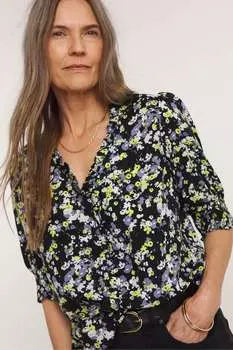 Верх с оборкой Jd Williams, черный