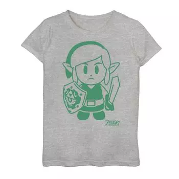 Верх с зеленым контуром Nintendo Legend Of Zelda Link's Awakening для девочек 6–16 лет Licensed Character