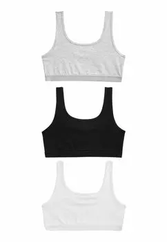 Верх Scoop Crop 3 Pack Regular Fit Next, черный