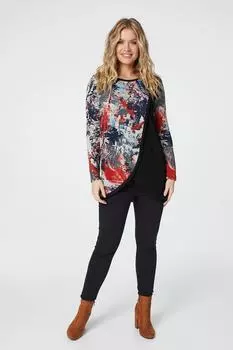 Верх шрифта Wrap Wrap с принтом Brushstroke Izabel London, красный