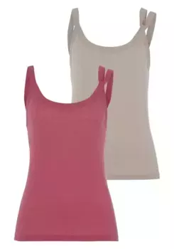 Верх-спагетти Vivance (2 шт. в упаковке) со специальной структурой, цвет Beere, Sand