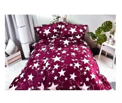 Верх текстильного постельного белья из микрофланели - виноградные звезды Top textil
