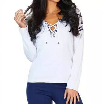 Верх-туника на завязках белого цвета Angel Apparel